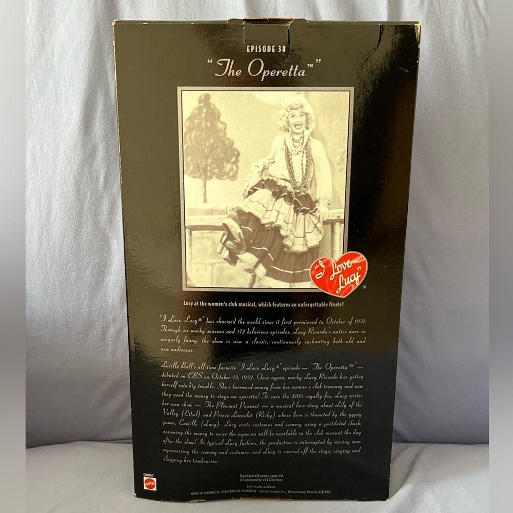 2005 Mattel Barbie Collector 'I Love Lucy' Doll - #G8056 “The Operetta” Ep38 NIB - Picture 4 of 7